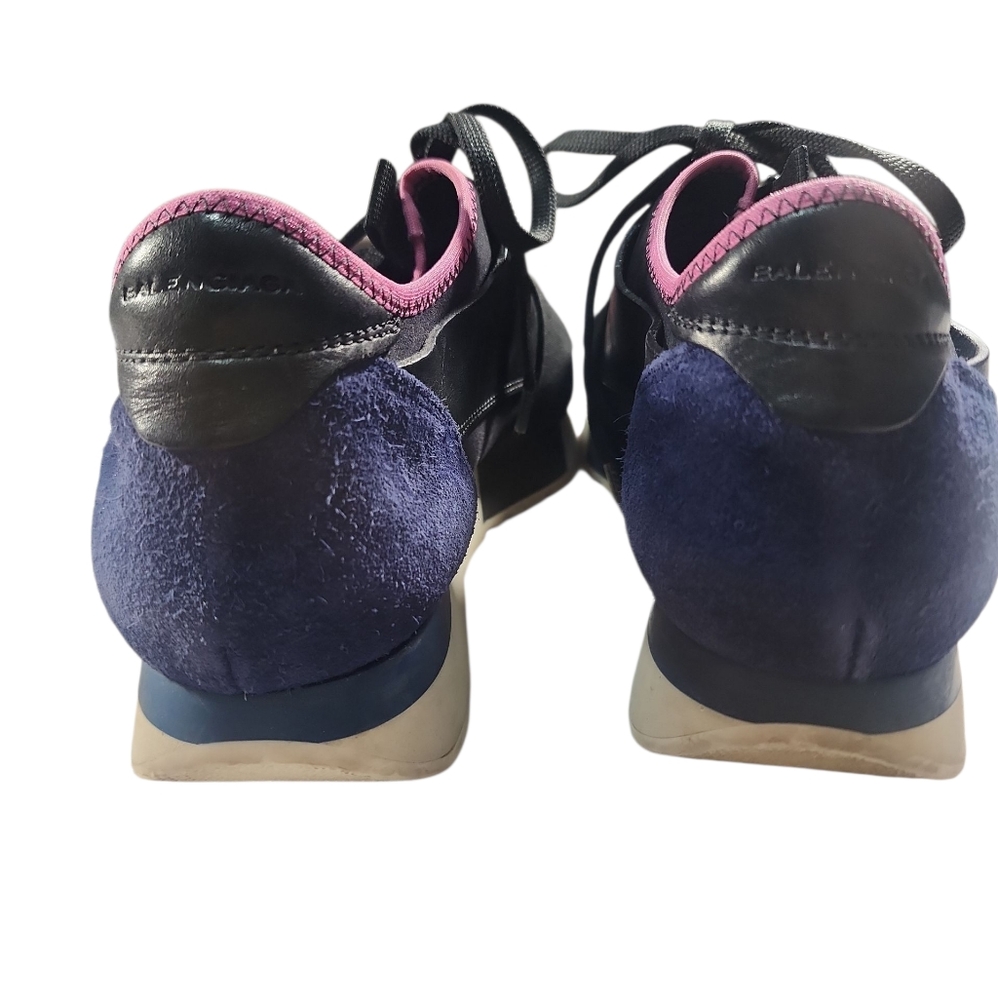 Balenciaga Black and Pink Women's Sneakers - Picture 4 of 15